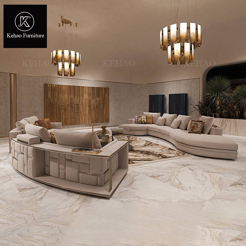 Luxury Italian Designer Half Moon Sofa New Design Home Sofa Set Furniture Luxury Living Room Sofa