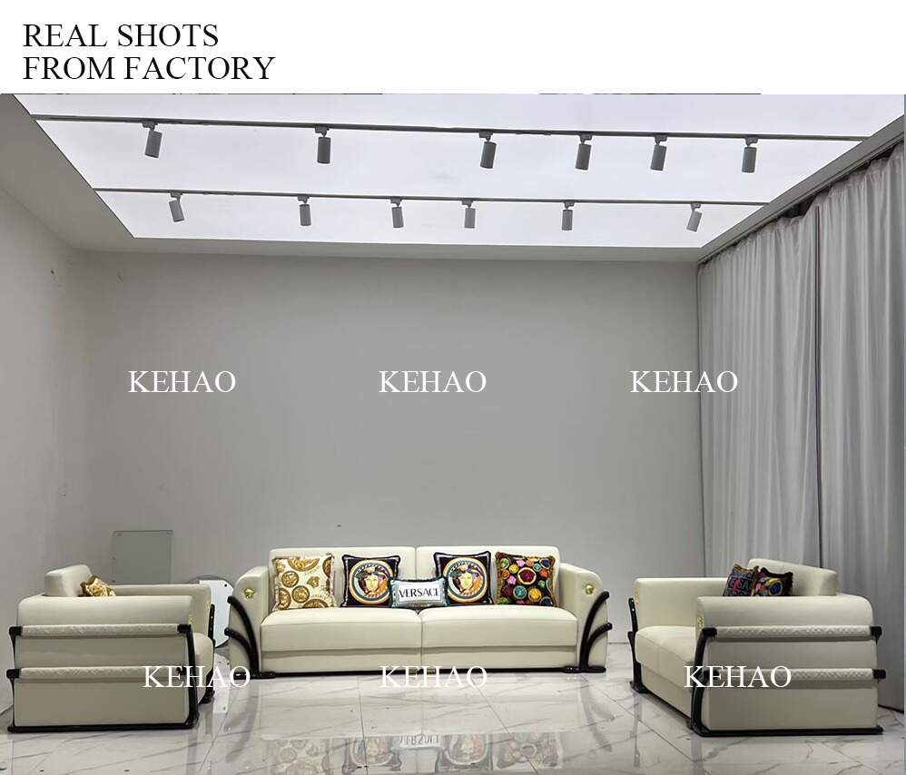 Living Room Modern Luxury White Leather Couch Sofas for Home Luxury Italian Sofa Sets