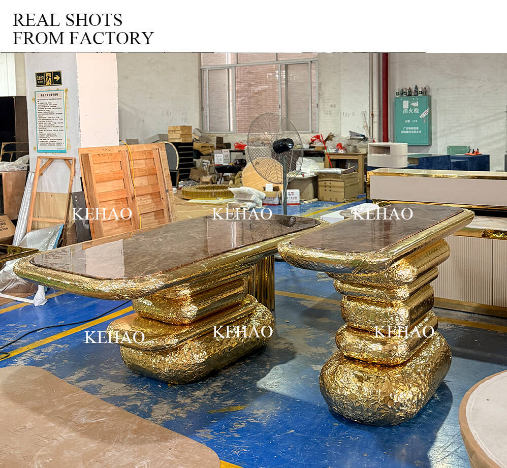 High-End Designer Art Luxury Dining Table Set Handmade Brass Base Dining Table with Linen Upholstered Chairs for Villa