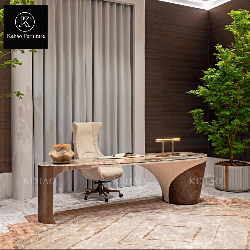 Luxury Durable Modern Executive Table Office Desk Supply High Tech Executive Wood Veneer Office Desk