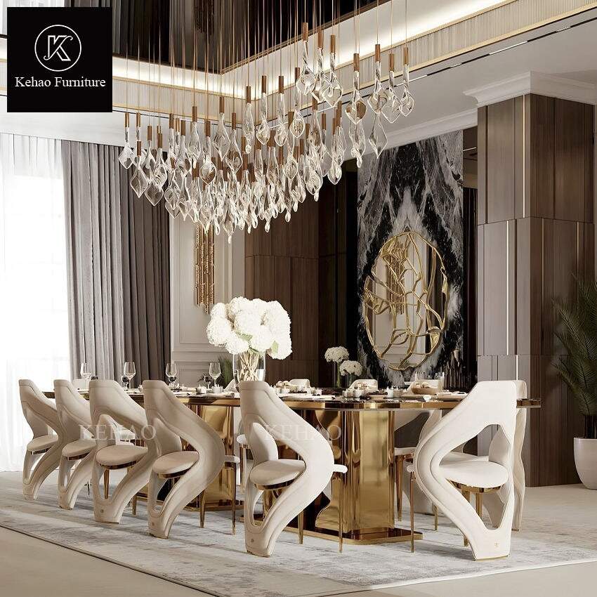 Dining Room Furniture Hand Made Dining Table Set 10 12 Seater Luxury
